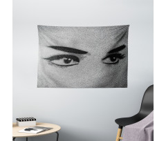 Dramatic Woman Look Wide Tapestry