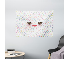 Kawaii Funny Muzzle Wide Tapestry