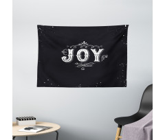 Retro Style Ornate Words Wide Tapestry