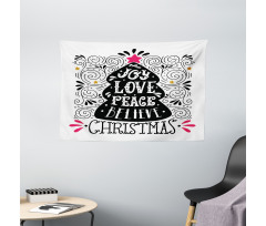 Christmas Tree Pattern Wide Tapestry
