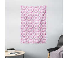 Checkered Pattern Owls Tapestry