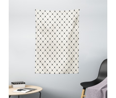 Checkered with Paw Prints Tapestry