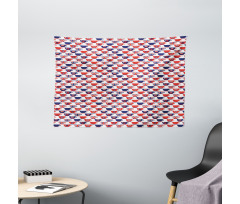 Tea Party Flag Cups Wide Tapestry
