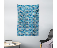 Grid Ornamental Squares Tapestry