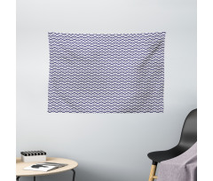 Chevron Dashed Lines Wide Tapestry