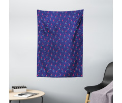 Wavy Lake Birds Tapestry