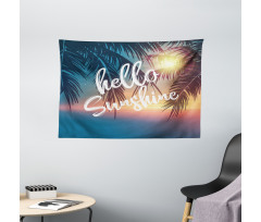 Tropical Palms Wide Tapestry