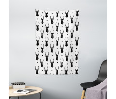 Monochrome Animal Head Tapestry