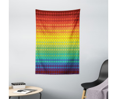 Colorful Rainbow Scale Tapestry