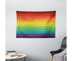 Colorful Rainbow Scale Wide Tapestry