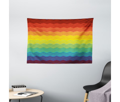 Tribal Culture Zigzags Wide Tapestry
