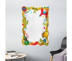 Cartoon Party Items Tapestry