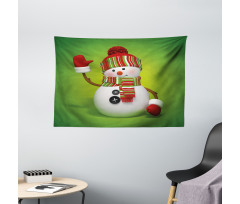 3D Traditional Mascot Wide Tapestry