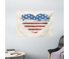 Patriotic Flag USA Wide Tapestry