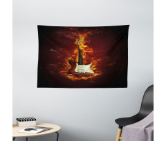 Instrument in Flames Wide Tapestry