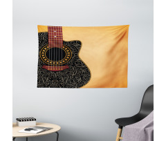 Floral Folk Ornaments Wide Tapestry