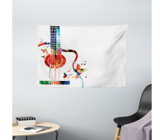 Polygonal Design Music Wide Tapestry