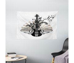 Rock and Roll Pattern Wide Tapestry