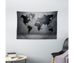 World Map on Wall Wide Tapestry