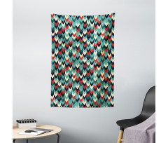 Chevron Herringbone Retro Tapestry