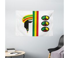 Minimalist Rastaman Wide Tapestry