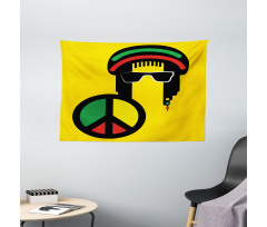 Conceptual Reggae Man Wide Tapestry