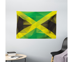 Triangle Polygon Flag Wide Tapestry