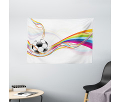 Rainbow Pattern Line Wide Tapestry