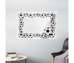 Football Frame Pattern Wide Tapestry