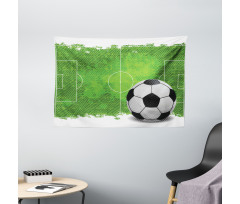 Grunge Football Design Wide Tapestry