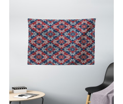 Tartan Geometric Floral Wide Tapestry