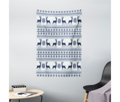 Pixel Art Style Reindeer Tapestry