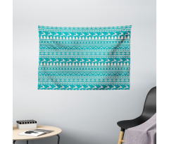 Trees Stars Reindeers Wide Tapestry