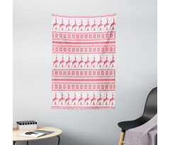 Winter Time Reindeers Tapestry