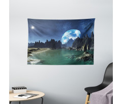 Earth from Alien Shores Wide Tapestry