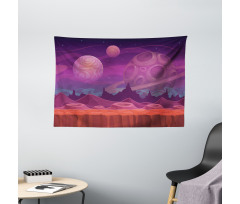 Alien Dreamy Landscape Wide Tapestry