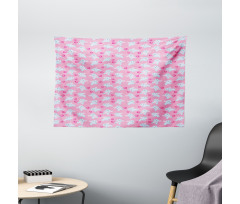 Girly Happy Animals Wide Tapestry