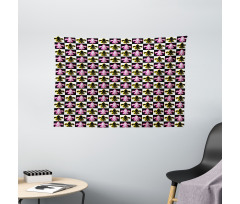 Checkered Pop Art Wide Tapestry