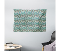 Abstract Wavy Lines Wide Tapestry