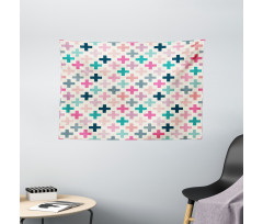 Colorful Hipster Wide Tapestry