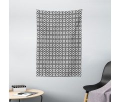 Monochrome Tile Design Tapestry