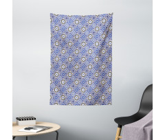 Geometric Azulejo Design Tapestry