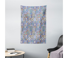 Grid Squares Pattern Tapestry