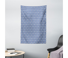 Diagonal Azuejo Motif Tapestry