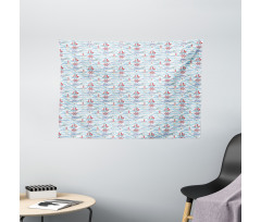 Ocean Themed Ship Wide Tapestry