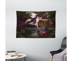 Mythical Creature Forest Wide Tapestry