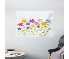 Colorful Foliage Wide Tapestry