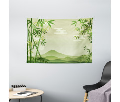 Japanese Bamboo Tree Wide Tapestry