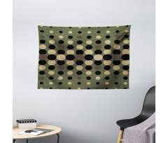 Halftone Circles Wide Tapestry