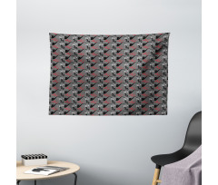 Notes Clef Saxophone Wide Tapestry